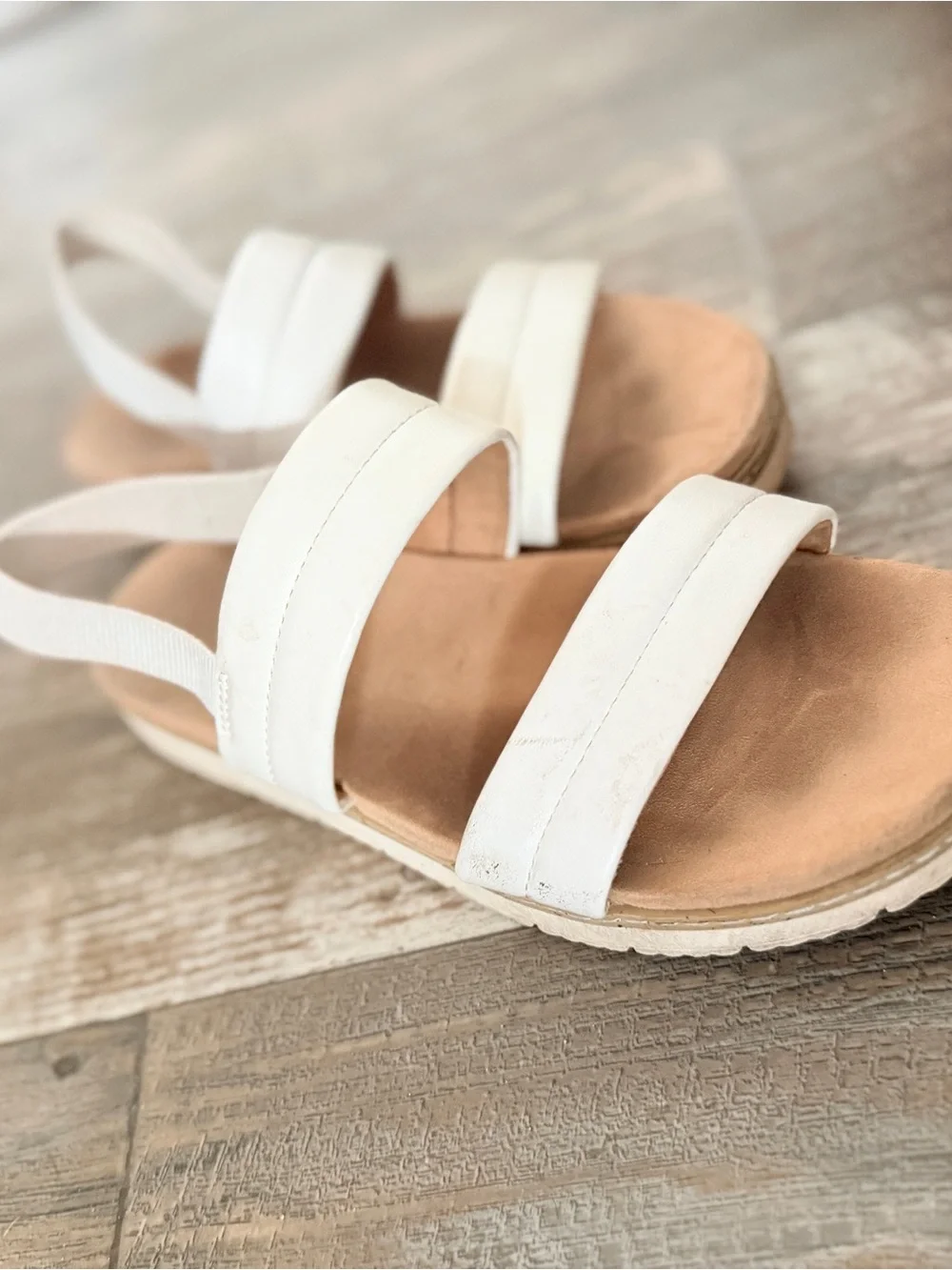 Cat & Jack White Double-Strap Slide Sandals